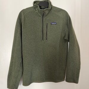 Patagonia Olive Quarter-Zip Fleece